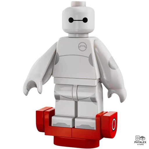 From Big Hero 6, Baymax appears in adorable minifigure form, complete with his soft, friendly design.