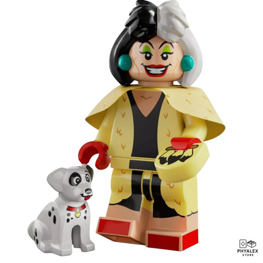Bold, stylish, and unforgettable — Cruella de Vil from 101 Dalmatians comes dressed in her iconic black-and-white ensemble.