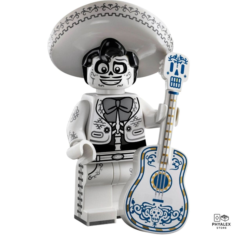 From Pixar’s Coco, Ernesto de la Cruz brings Día de los Muertos flair with vibrant printing and musical style. 
