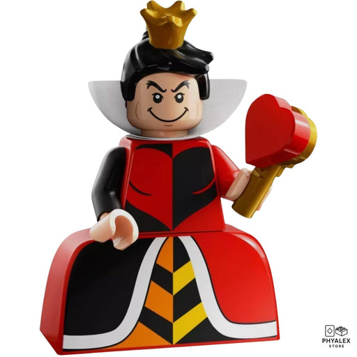 Straight from Alice in Wonderland, the Queen of Hearts minifigure captures her dramatic personality.