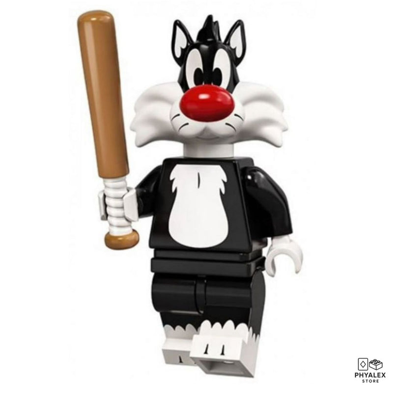 Sneaky and persistent, Sylvester is shown in his classic black-and-white style.