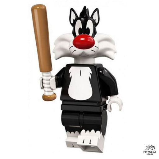 Sneaky and persistent, Sylvester is shown in his classic black-and-white style.