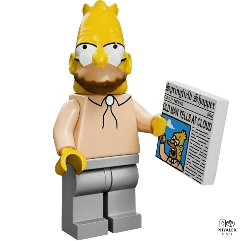 Cranky, confused, and unforgettable, Grampa Simpson includes his classic outfit and personality-packed design.