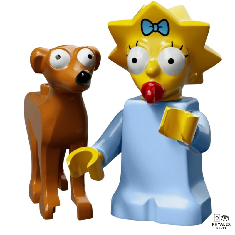 The youngest member of the family, Maggie Simpson, comes complete with her pacifier and baby accessories. 