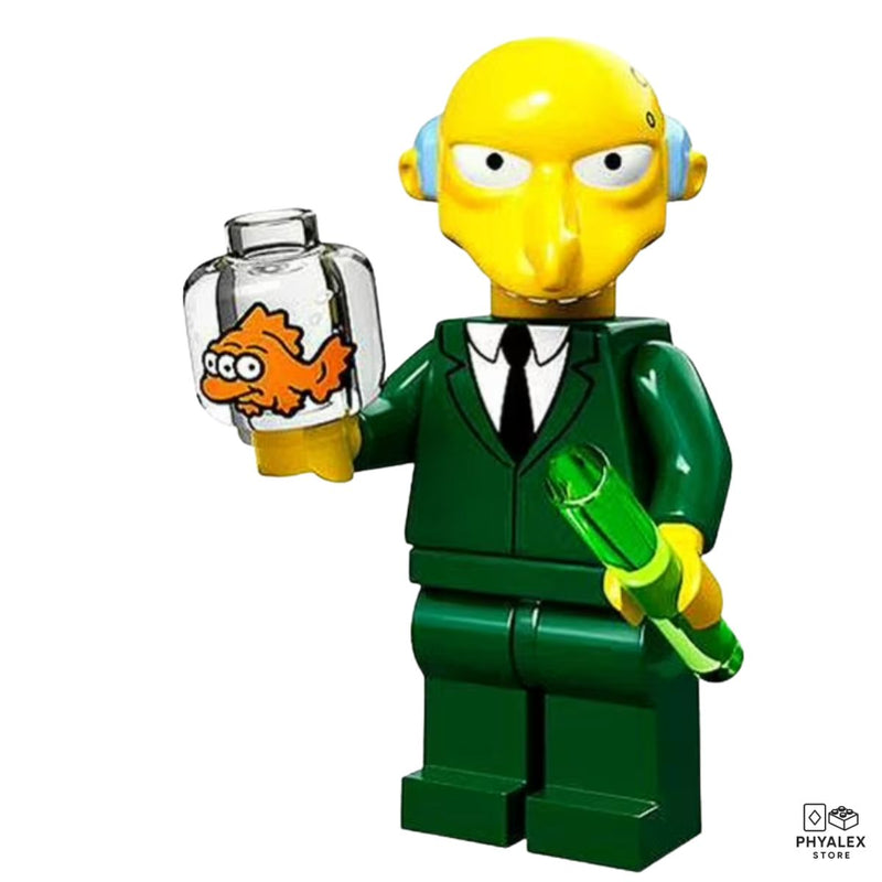 The wealthy and villainous owner of the Springfield Nuclear Power Plant, Mr. Burns features his hunched posture, sinister expression, and classic suit. 