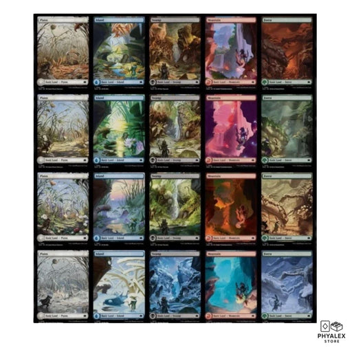 Enhance your Magic deck with the stunning Bloomburrow Full Art Land Set, featuring beautifully illustrated lands representing all four seasons. 